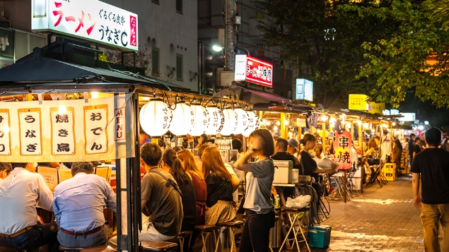 Surrounded by Yatai (Food stalls) Culture