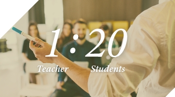 1 Teacher : 20 Students